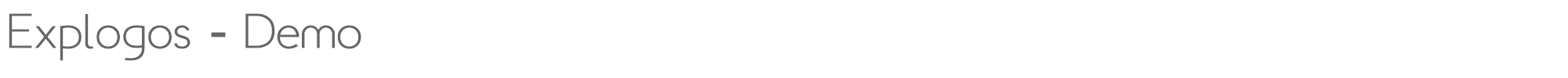 Sample characters Explogos Font